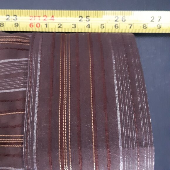 Le Chateau SZ Men's Brown Striped Button Up Shirt ⚡️BUY 3 for $55⚡️ - Picture 9 of 13